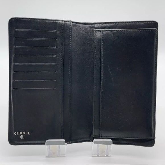 Authentic Chanel Caviar Black Brilliant Coco Long Wallet W/Box - Picture 10 of 16